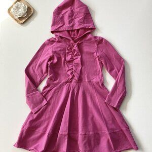 Nano Pink Hooded Ruffle Dress